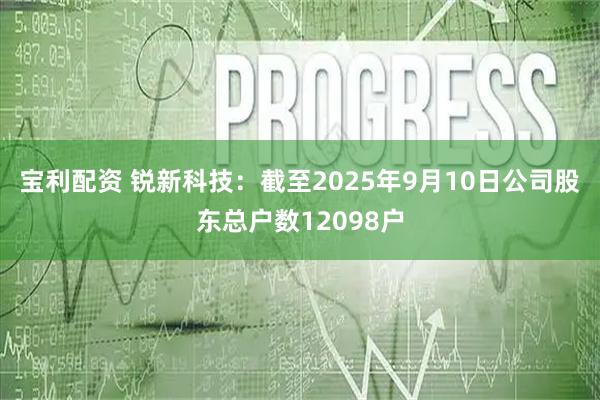 宝利配资 锐新科技：截至2025年9月10日公司股东总户数12098户