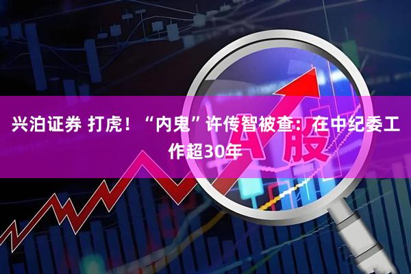 兴泊证券 打虎！“内鬼”许传智被查：在中纪委工作超30年