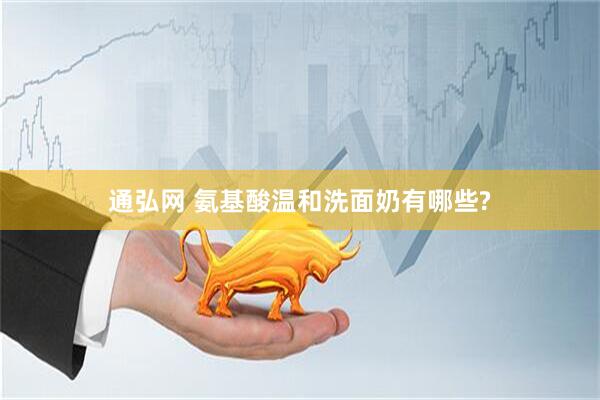 通弘网 氨基酸温和洗面奶有哪些?